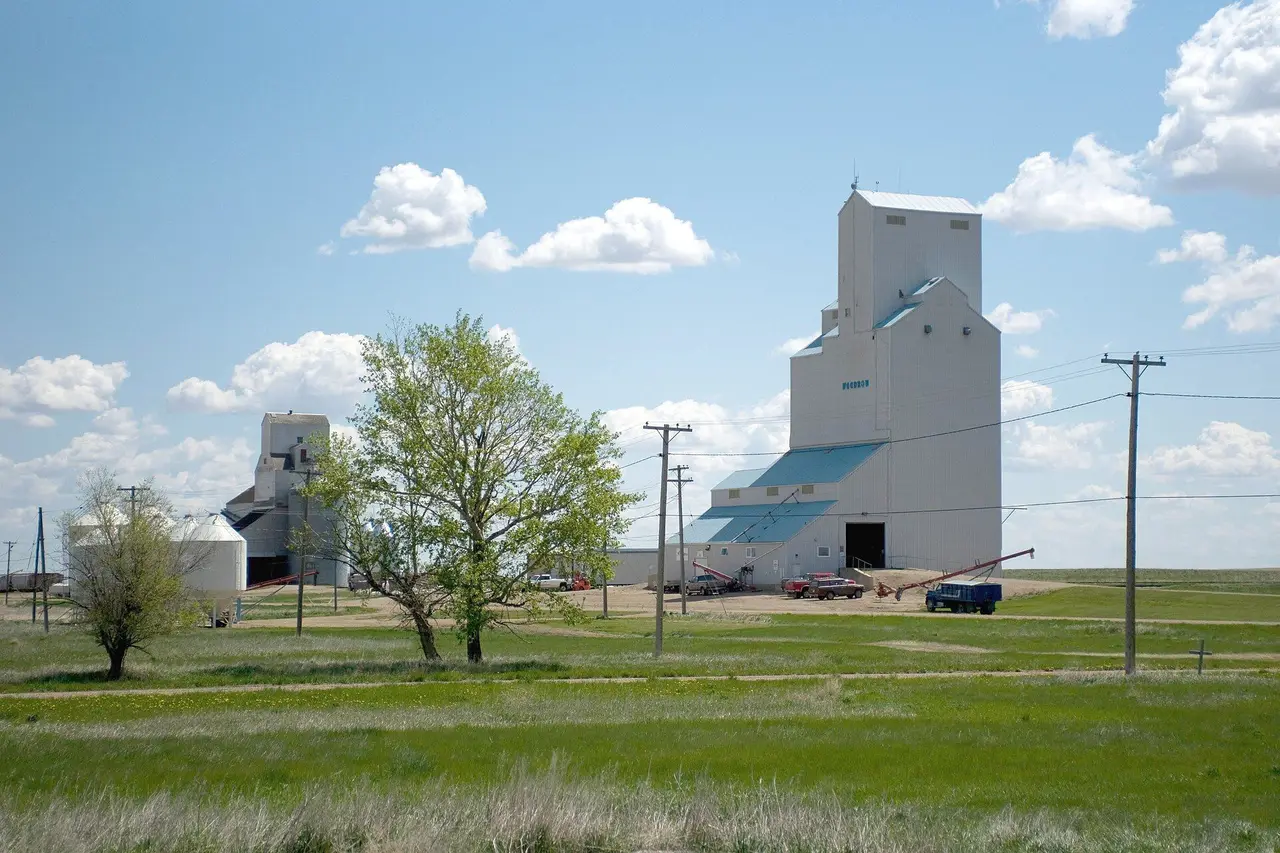 Grain elevators on the prairie, 2009