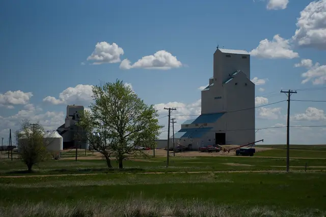 The grain elevators